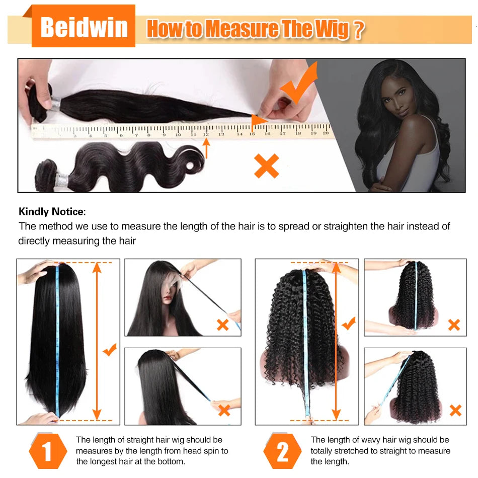 34 Inch Silky Straight Glueless Brazilian Remy Human Hair Wig (Transparent 13x4/13x6 Lace Front)