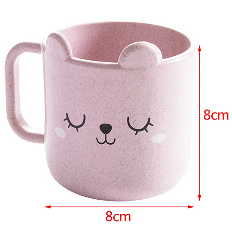 Cute Cat Mouthwash & Toothbrush Cup – Cartoon Plastic Mug for Home & Travel