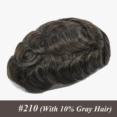 Men's Human Hair Toupee – Australia Double Layer Lace & PU Base Hair System