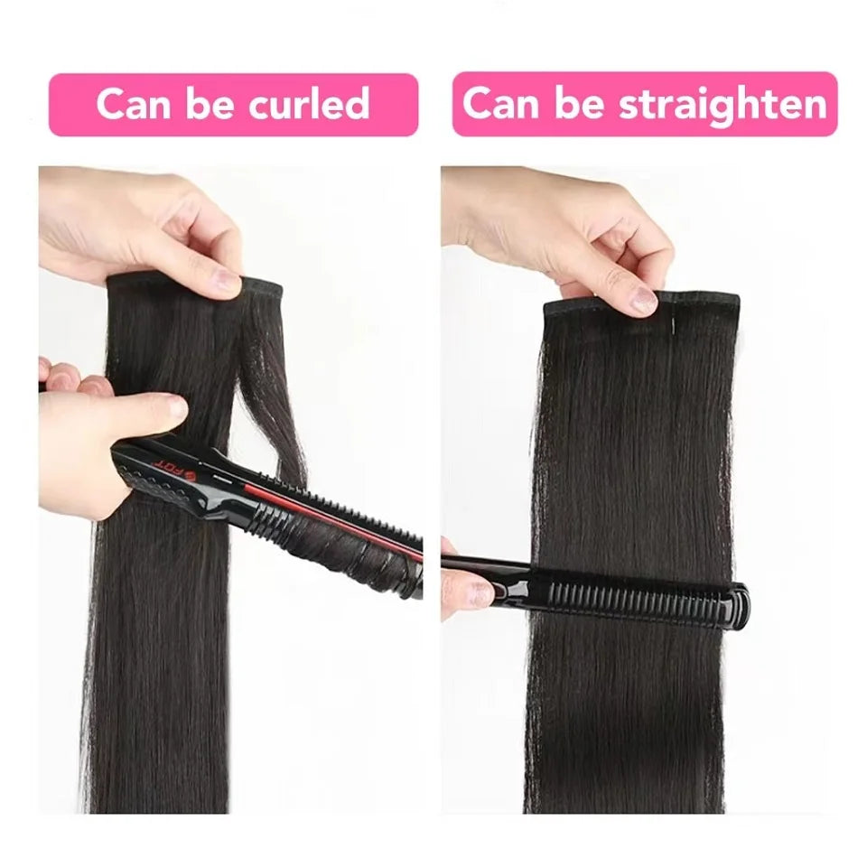 Straight Clip-In Hair Extensions | Brazilian Virgin Remy Human Hair | 8pcs 20 Clips | 120g | 4-24 Inch | Natural Black