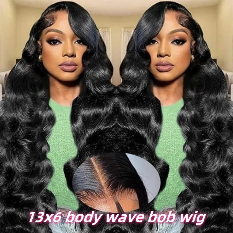 Frolo Bob Wig 5x5 HD Lace Closure Short Glueless Body Wave Human Hair Wig (220 Density, Brazilian Remy, 8–16 Inch)