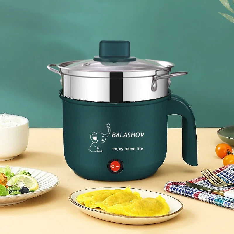 Mini Electric Cooker – Compact Non-stick Hot Pot for Cozy Home & Dorm Meals (110/220V)