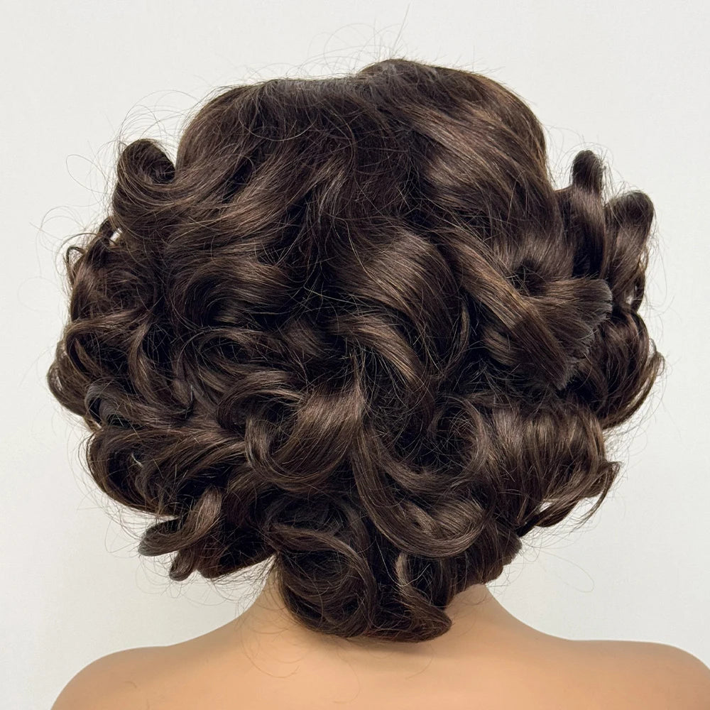 250% Density 5x5 Lace Closure Short Loose Bouncy Wig – 100% Virgin Vietnamese Human Hair (4–16 inch)