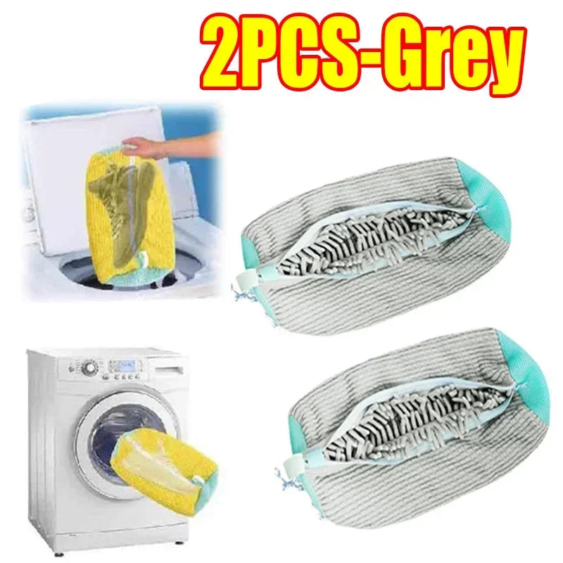 Machine Washable Shoe Washing & Drying Bag – Durable Cotton Laundry Protector with Adjustable Strap