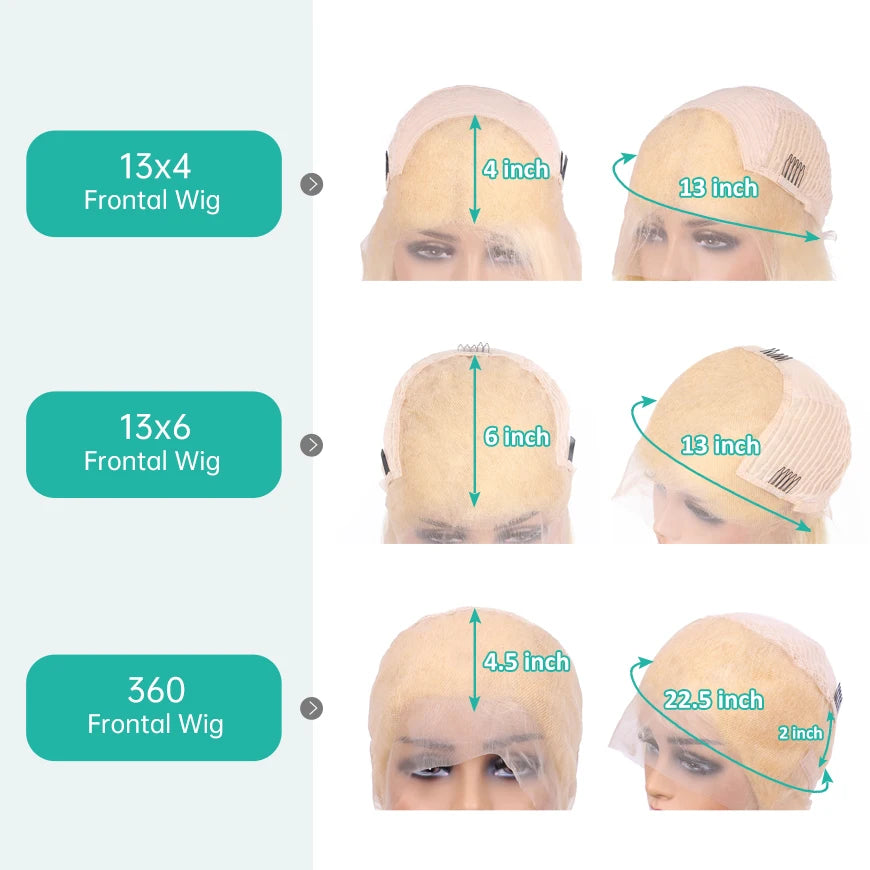 613 Blonde HD Lace Front Wig | 13x4 13x6 360 Transparent Lace | Brazilian Straight Human Hair | 200%-250% Density