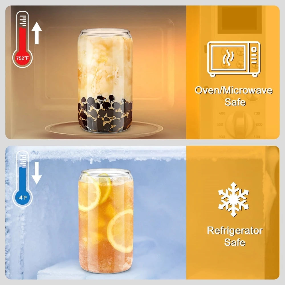 550ML Glass Cup with Wooden Lid & Straw – Clear Coffee & Juice Mug