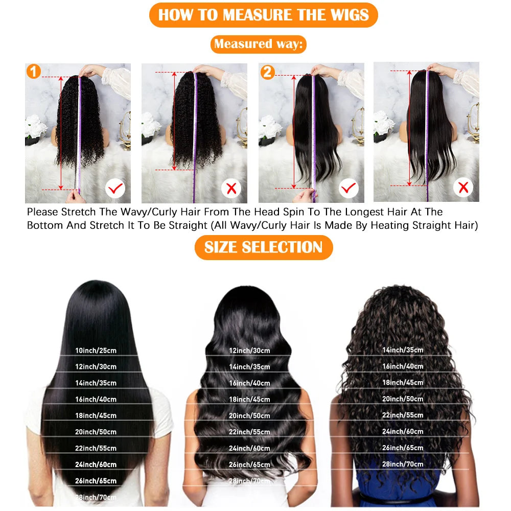 Brazilian Black Curly 13x6 HD Transparent Lace Front Wig (13x4 Option) – Remy Human Hair, 30–40 Inch