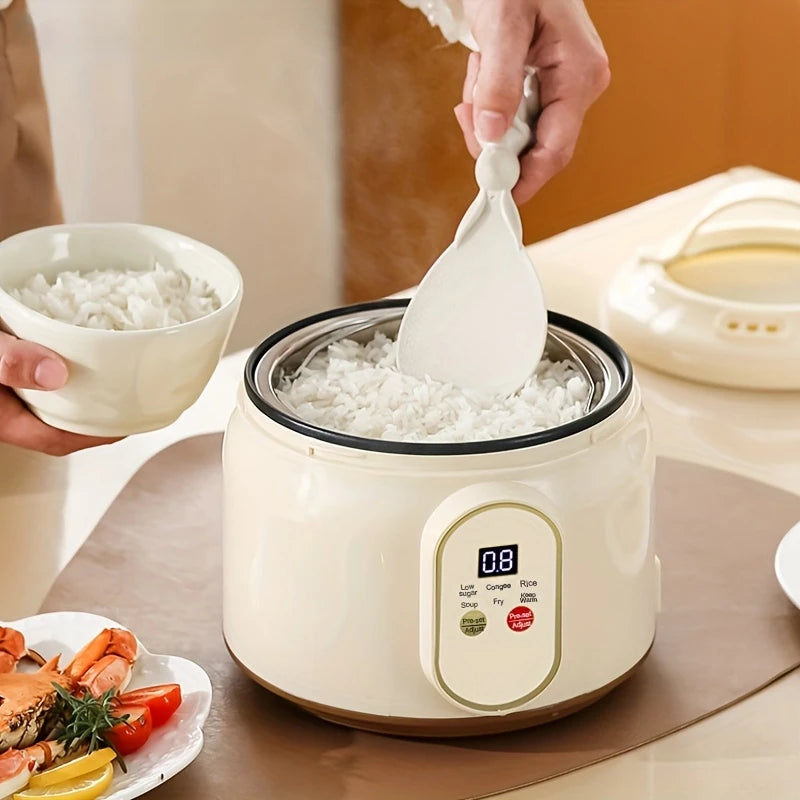 1.8L Portable Electric Rice Cooker – Nonstick Multi-Cooker, Low-Sugar Mode