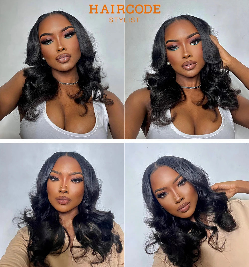 Body Wave Bob Wig 13x6 Transparent Lace Frontal Brazilian Human Hair Wig – Virgin Remy, 180% Density