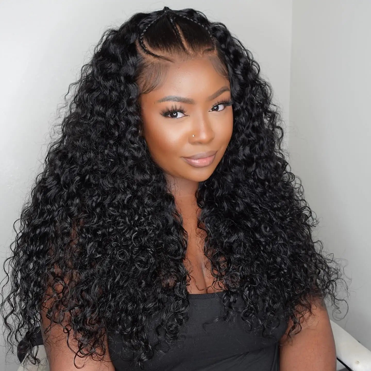 40 & 46 Inch Water Wave Deep Wave Lace Front Wig – 13x6 HD Lace, 7x5 Glueless, 300% Density