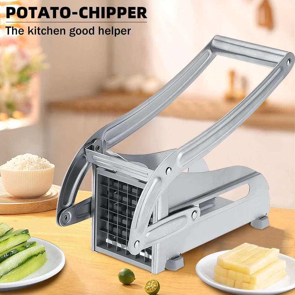 Cutting Potato Chipper Stainless Steel Manual Cut with 36/64Holes Blades Fast Cutting Manual Tool Cut Cucumber Fruits Vegetables