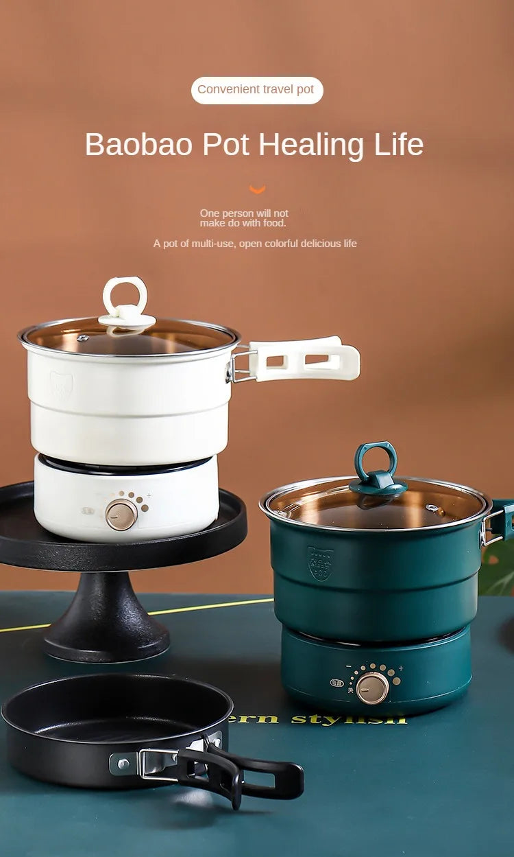 Smart Electric Hot Pot Cooker – Multi-Function Mini Steamer & Rice Cooker (EU Plug)