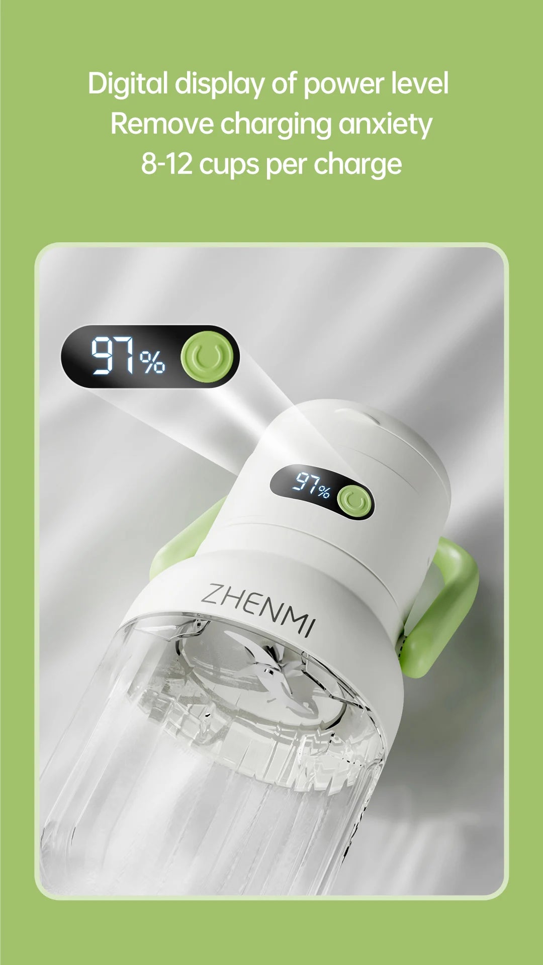 Portable Juicer 33oz – USB-C Rechargeable Fruit & Vegetable Juice Maker, Easy to Clean