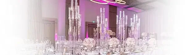 10Pcs Clear Acrylic 10-Arm Candelabra Centerpieces – Elegant Wedding & Event Candle Holders