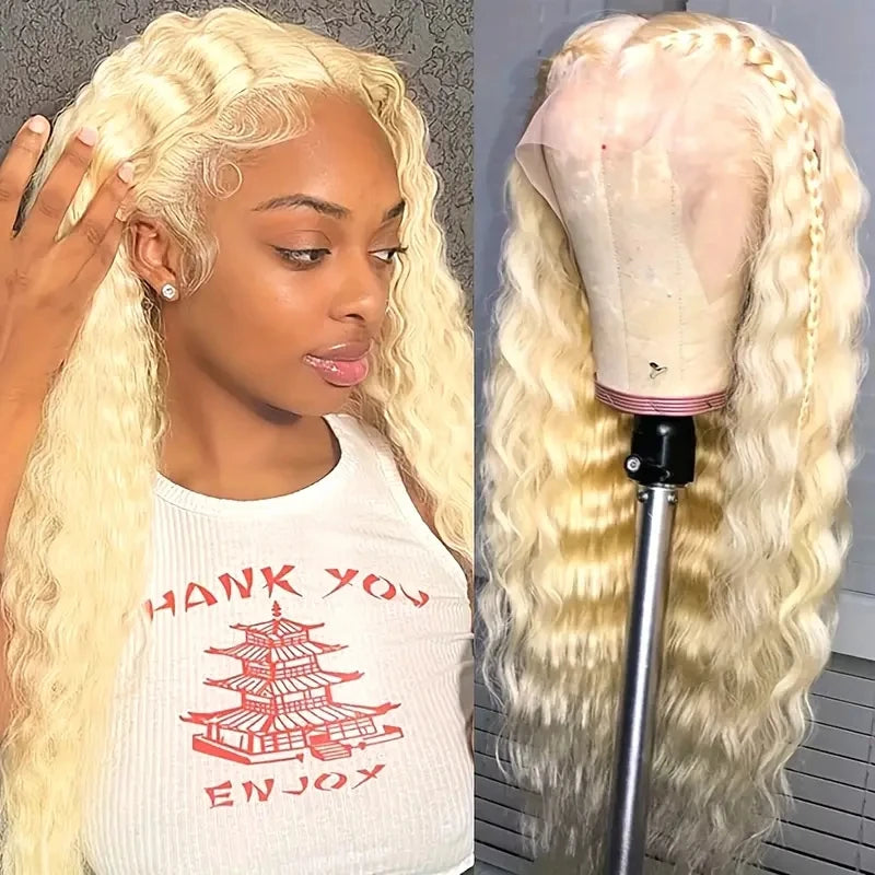30 Inch 613 Deep Wave Lace Frontal Wig – HD Transparent 13x6 / 13x4, Pre-Plucked, 250% Density