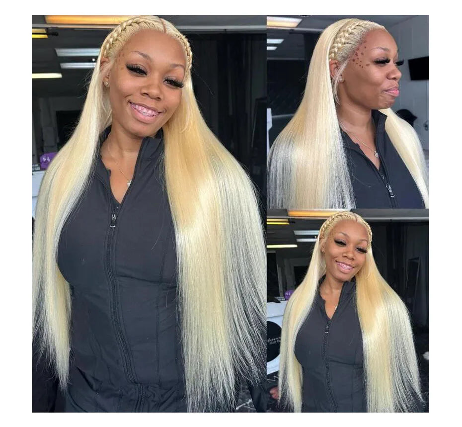 HD Transparent 613 Blonde 13x4 / 13x6 / 360 Lace Front Human Hair Wig – Bone Straight, Pre-Plucked, High Density
