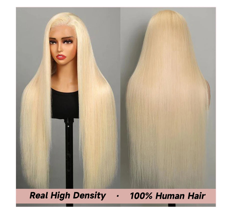 HD Transparent 613 Blonde 13x4 / 13x6 / 360 Lace Front Human Hair Wig – Bone Straight, Pre-Plucked, High Density