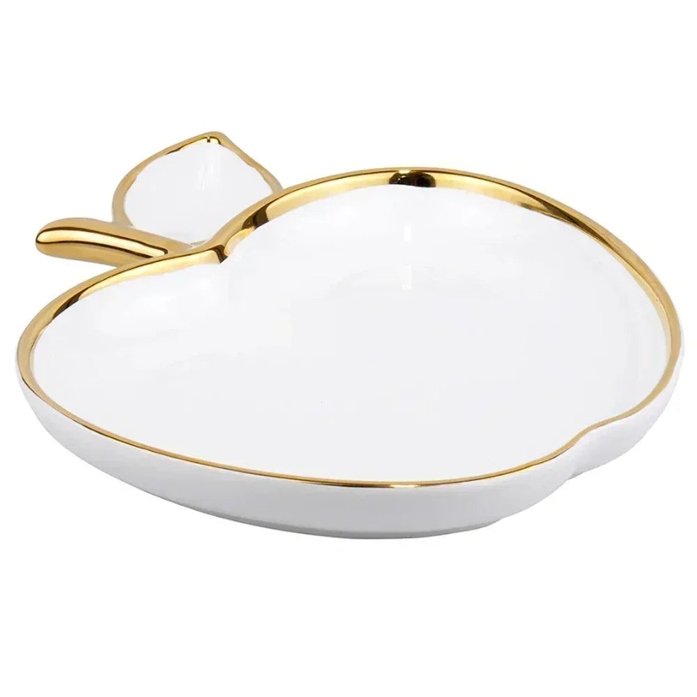 Jucaica Rosh Hashanah Apple Honey Dish – Ceramic Dessert Plate Set