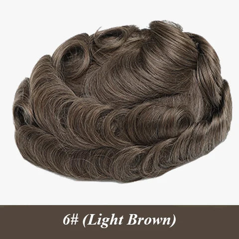 EHairc Injection Skin Toupee for Men | 0.12-0.14mm PU Base | Indian Remy Hair System