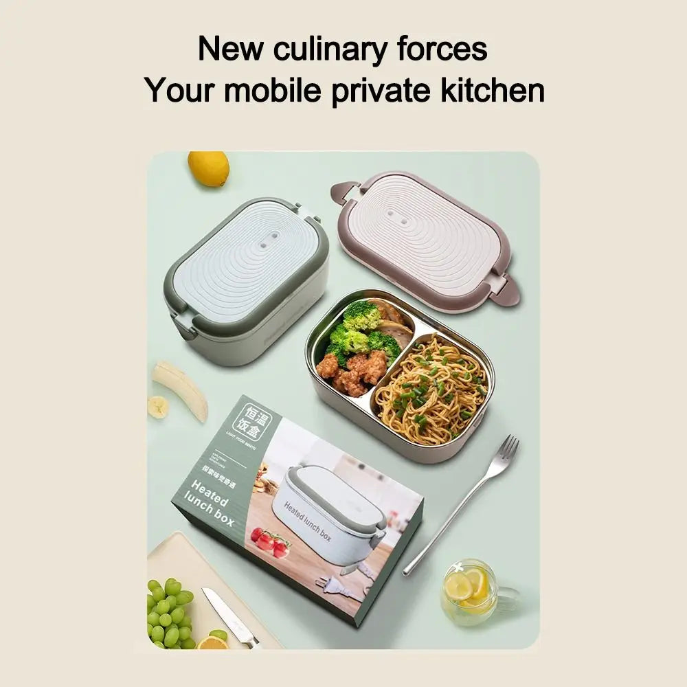 304 Stainless Electric Lunch Box – Plug-In 1 L Constant-Temperature Food Warmer