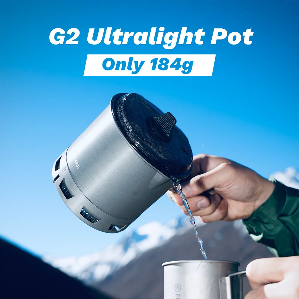 Fire-Maple G2 Petrel Ultralight Camping Pot | 750ml Aluminum Alloy Outdoor Heat Exchanger Cookware