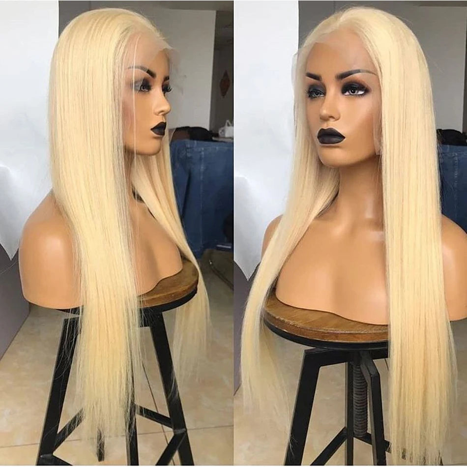 613 Blonde 13×6 HD Transparent Lace Frontal Human Hair Wig – Premium Straight Brazilian Remy