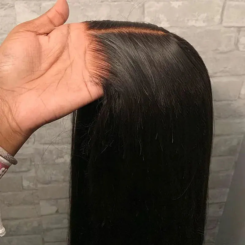 34 Inch Silky Straight Glueless Brazilian Remy Human Hair Wig (Transparent 13x4/13x6 Lace Front)