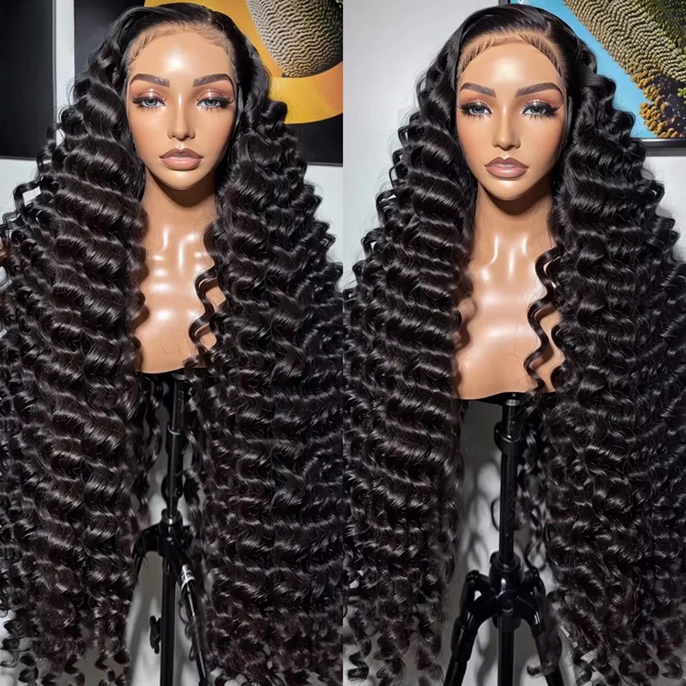HD 13x6 Lace Front Loose Deep Wave Human Hair Wig – Glueless, 200% Density, 40"