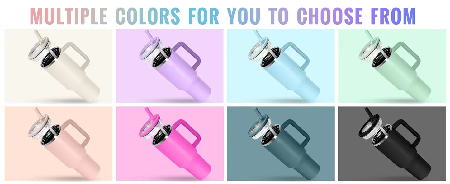 40oz Flip Straw Leak-Proof Lid – Replacement Tumbler Cover Compatible with Stanley Cup