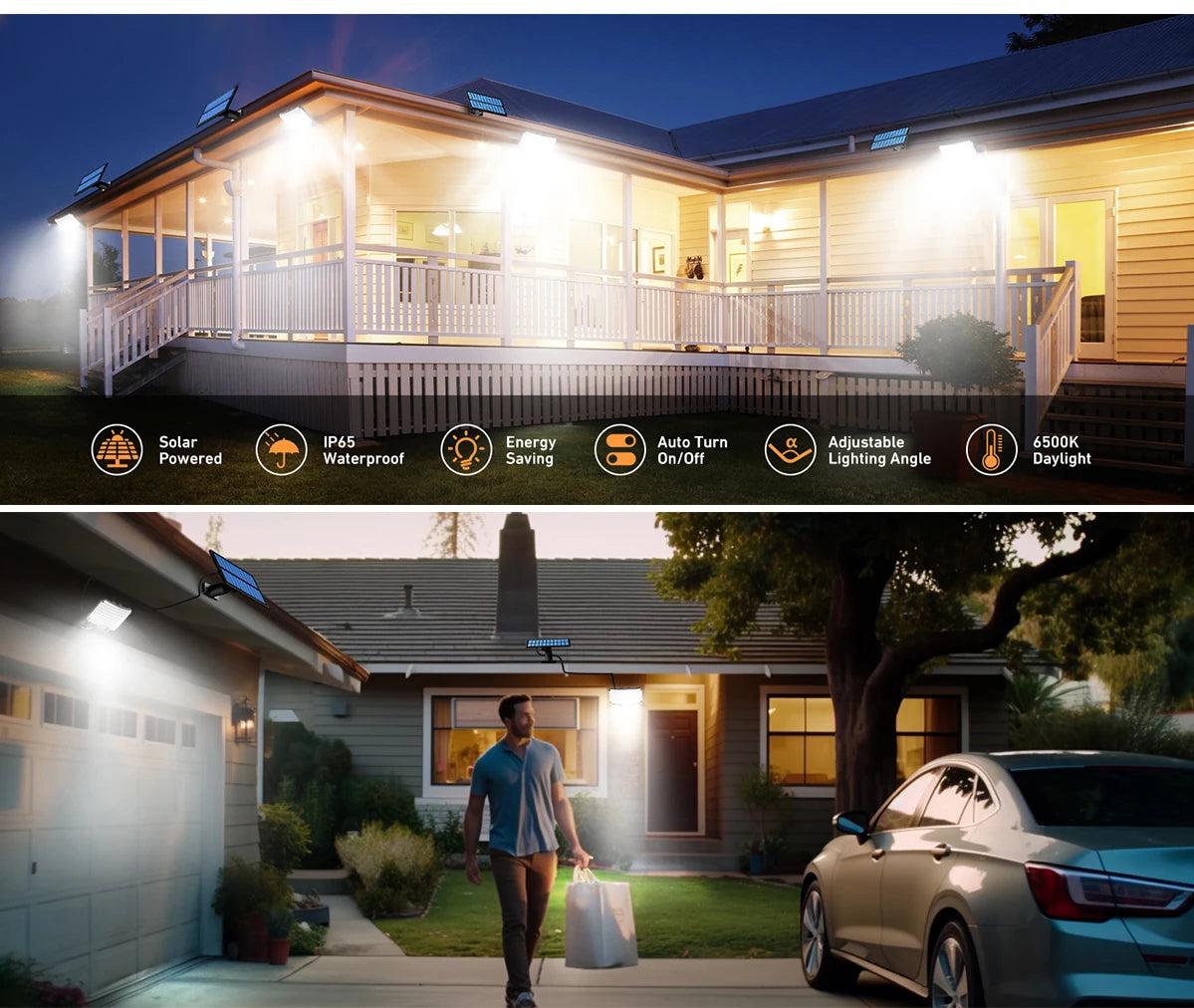 234LED Solar Motion Sensor Flood Light with Remote | IP65 Waterproof Outdoor Security Light for Garden, Wall & Driveway