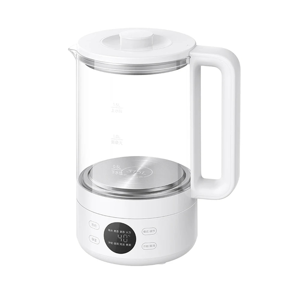 Xiaomi Mijia Smart Health Kettle S1 – 1.5L High Borosilicate Glass, 316L Stainless Steel, 1000W Power