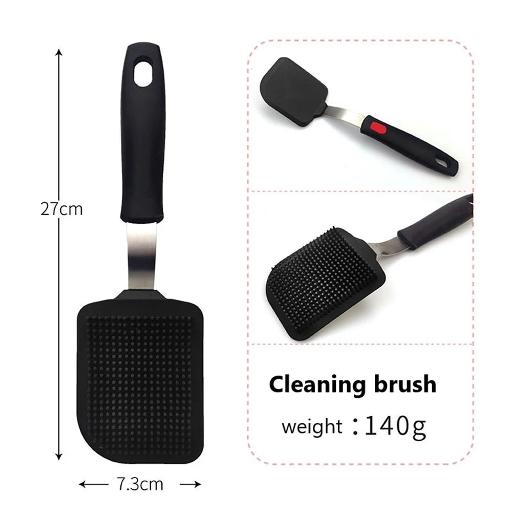 High-Temperature Silicone Spatula – Non-Stick Frying Turner with Spring Steel Core