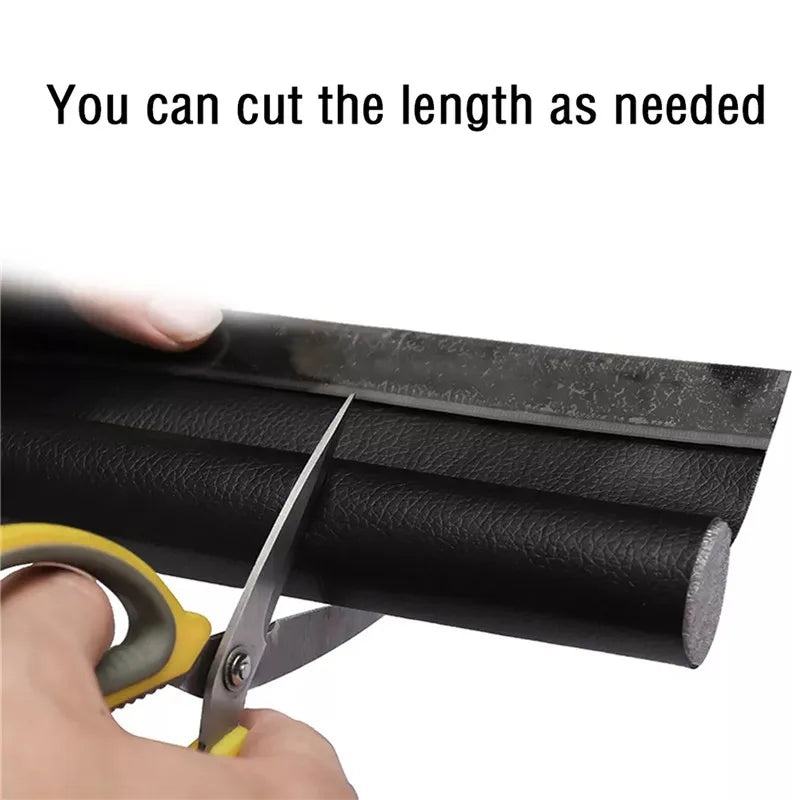 Adjustable Door Bottom Seal Strip | PU Leather Weather Blocker & Draft Stopper – Anti-Cold Gap Protector