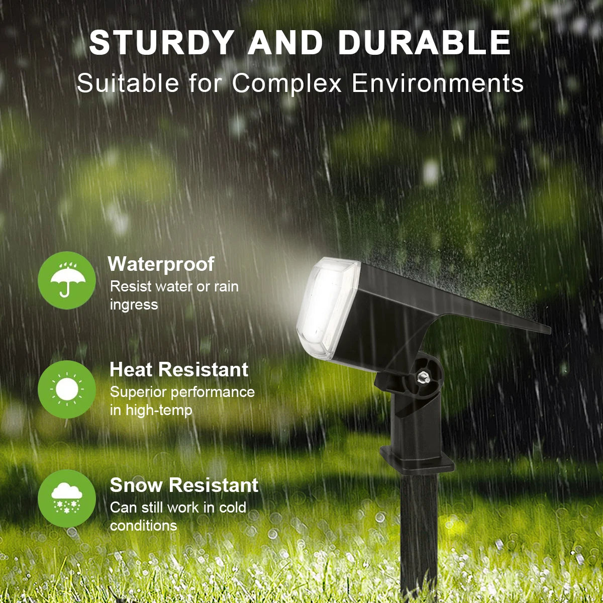 1200mAh Solar Floodlight – Waterproof LED Garden Spotlight with Long Battery Life