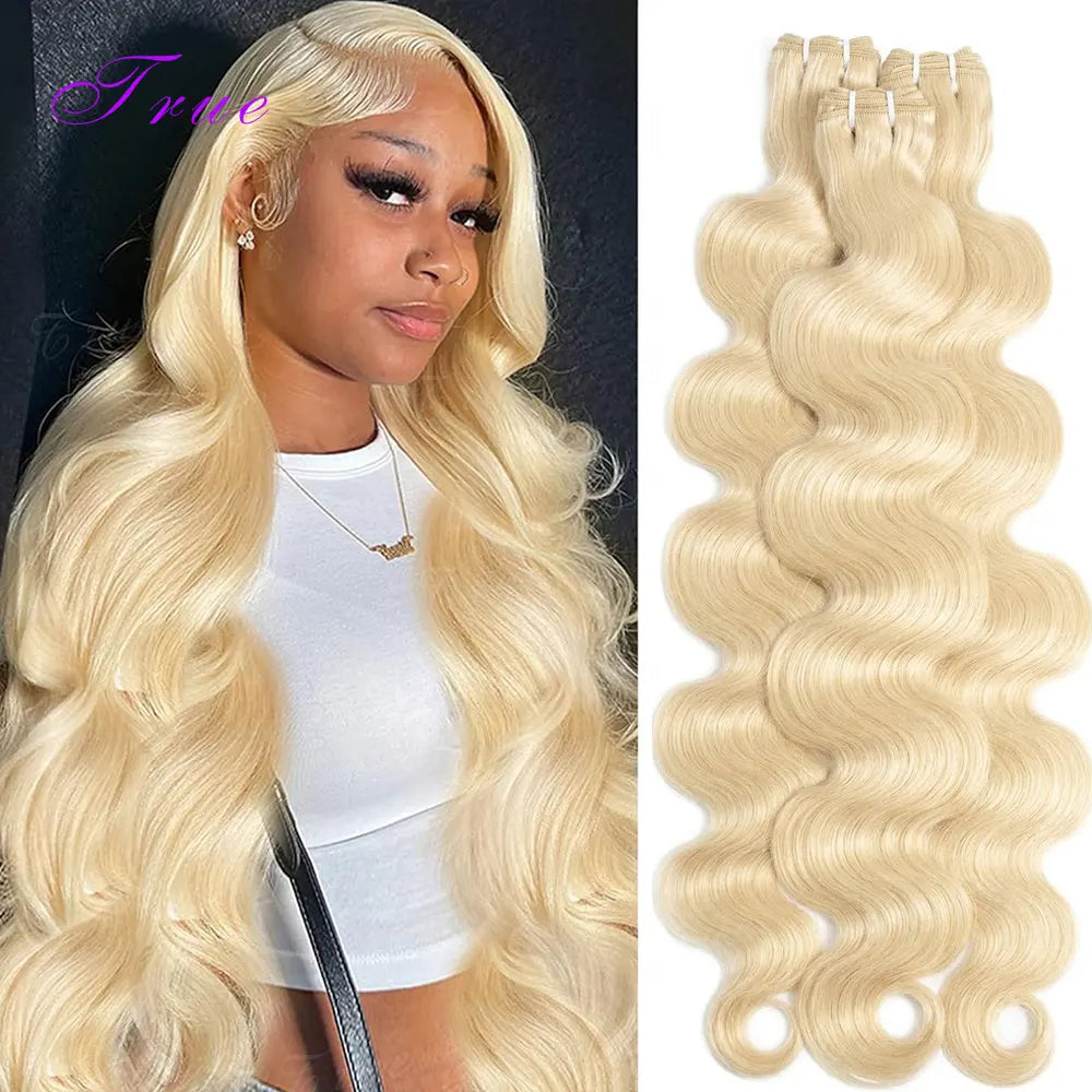 Highlight Ombre Body Wave Hair Bundles | 100% Brazilian Remy Human Hair | #613 & 4/27 | 16-34 Inch