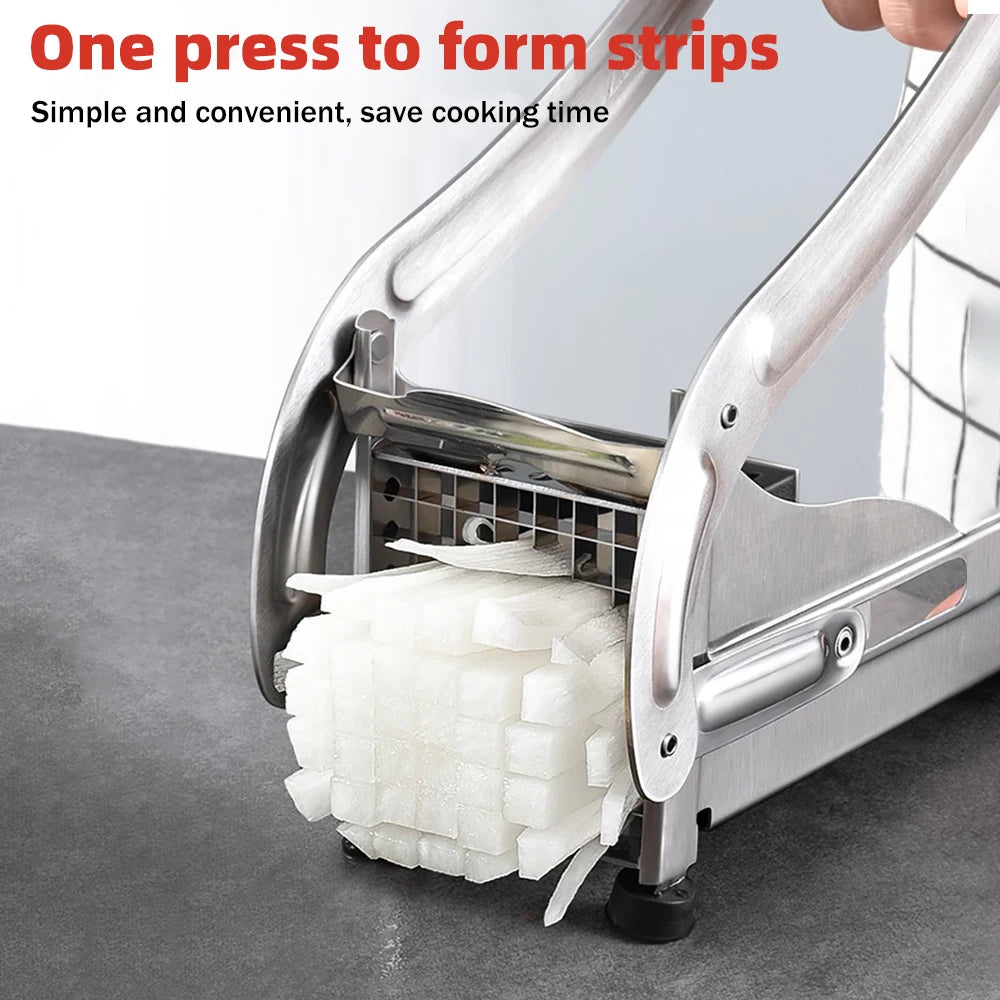 Cutting Potato Chipper Stainless Steel Manual Cut with 36/64Holes Blades Fast Cutting Manual Tool Cut Cucumber Fruits Vegetables