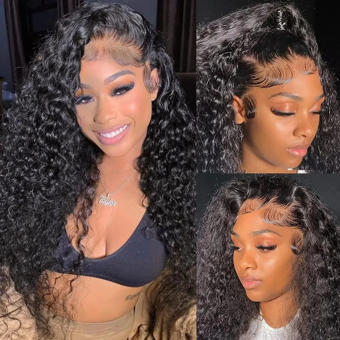 300% Density Deep Wave HD Lace Front Wig | 100% Remy Brazilian Human Hair | Pre-Plucked 13x6 / 13x4 / 360