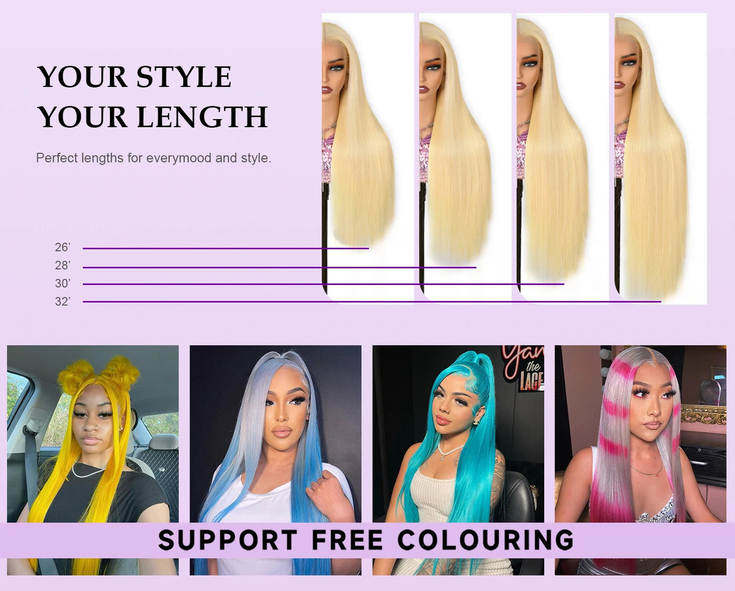 40" 613 Honey Blonde Straight HD Lace Front Human Hair Wig 13x6, 200% Density