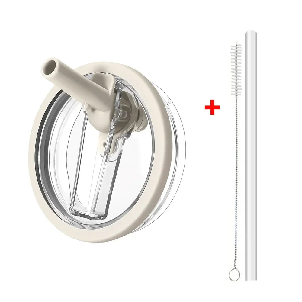 40oz Flip Straw Leak-Proof Lid – Replacement Tumbler Cover Compatible with Stanley Cup