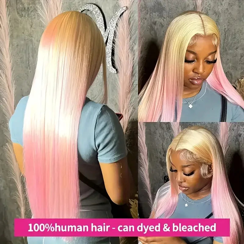 250% Density 613 Blonde Straight HD Lace Front Wig 13x6 Transparent Lace Brazilian Human Hair