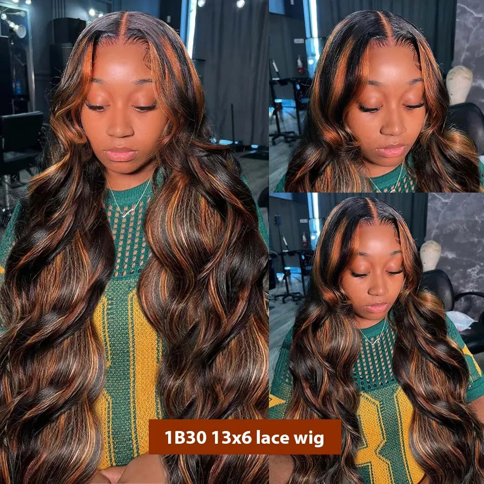 WeWave P4/27 Highlight Ombre Body Wave 13x4/13x6 HD Lace Front Wig (Brazilian Remy Human Hair)