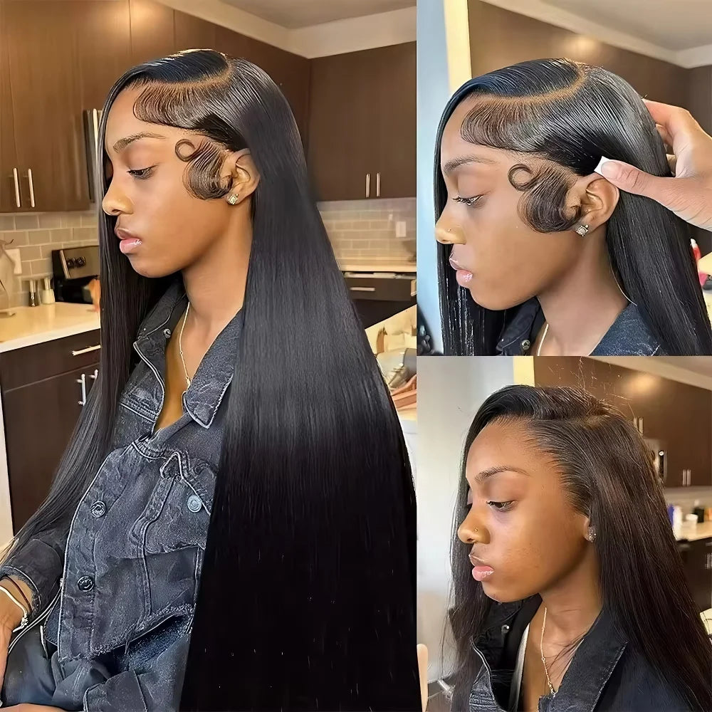 Hidden Strap Drawstring Straight Lace Wig – Glueless HD Lace Human Hair (360 Full Lace / 13x4 / 5x5 Closure)