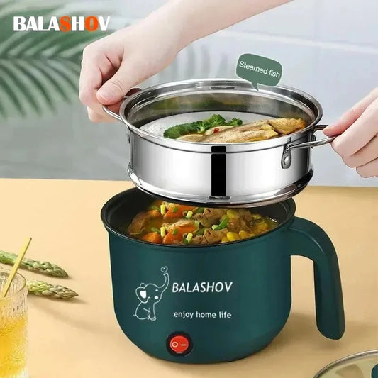Mini Electric Cooker – Compact Non-stick Hot Pot for Cozy Home & Dorm Meals (110/220V)