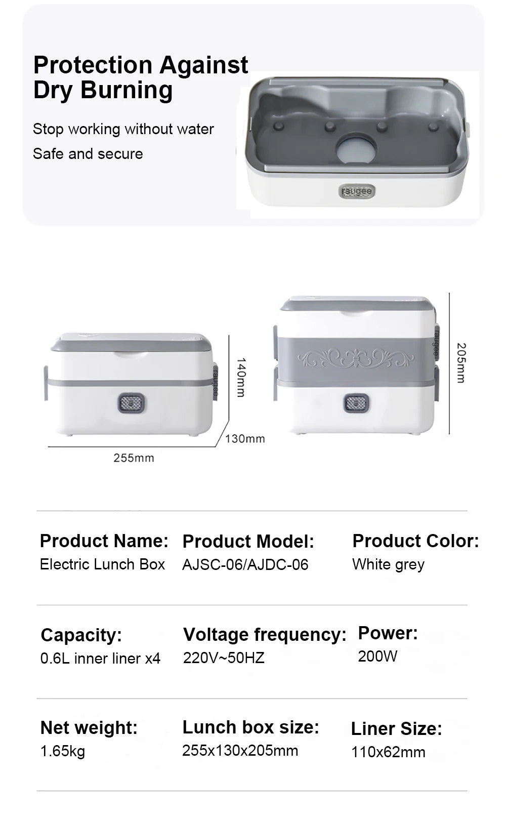 Premium Electric Heating Lunch Box – 200W Portable Food Warmer for Home, School & Travel