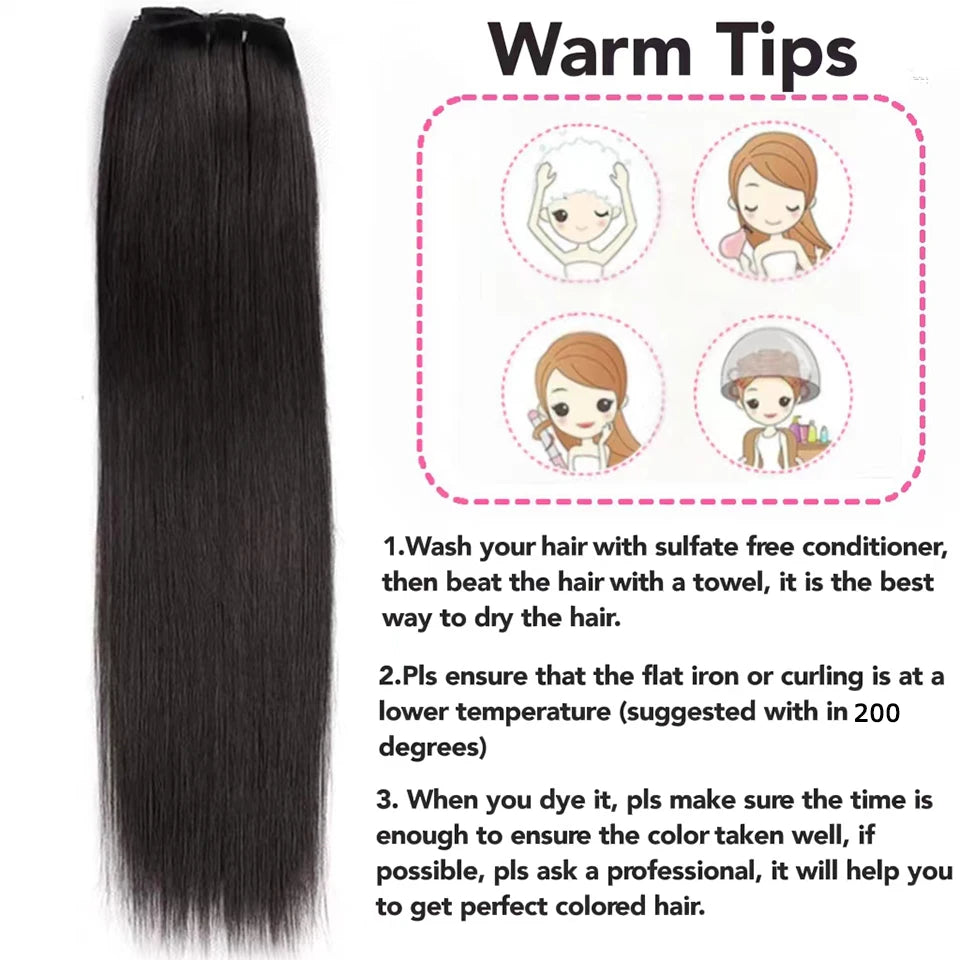 Straight Clip-In Hair Extensions | Brazilian Virgin Remy Human Hair | 8pcs 20 Clips | 120g | 4-24 Inch | Natural Black