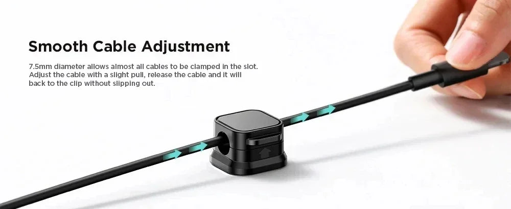 Magnetic Cable Organizer – Adhesive Wire Clip Holder for Home & Office Desk Management