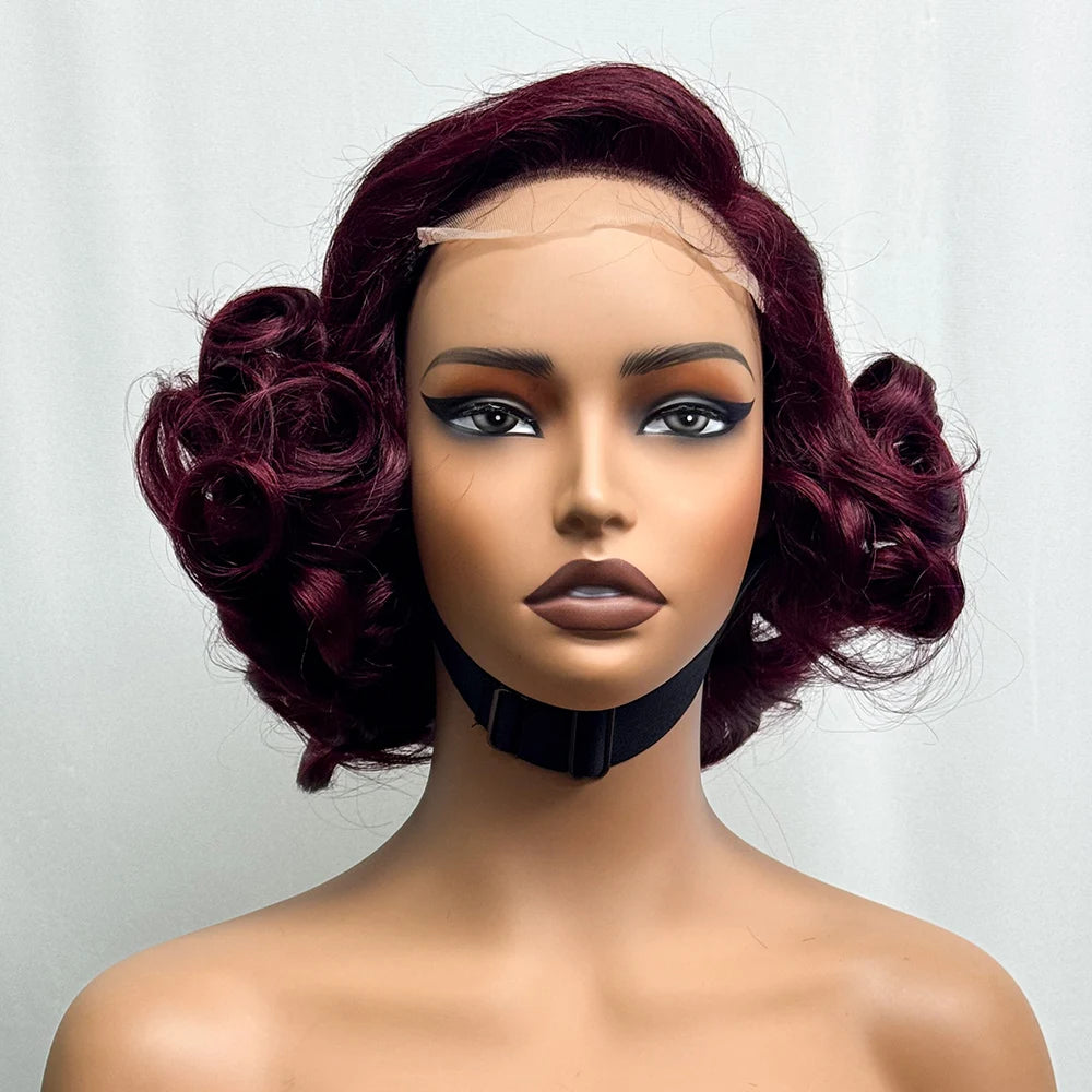 250% Density 5x5 Lace Closure Short Loose Bouncy Wig – 100% Virgin Vietnamese Human Hair (4–16 inch)