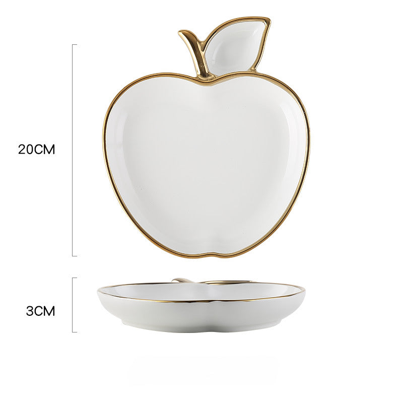 Jucaica Rosh Hashanah Apple Honey Dish – Ceramic Dessert Plate Set