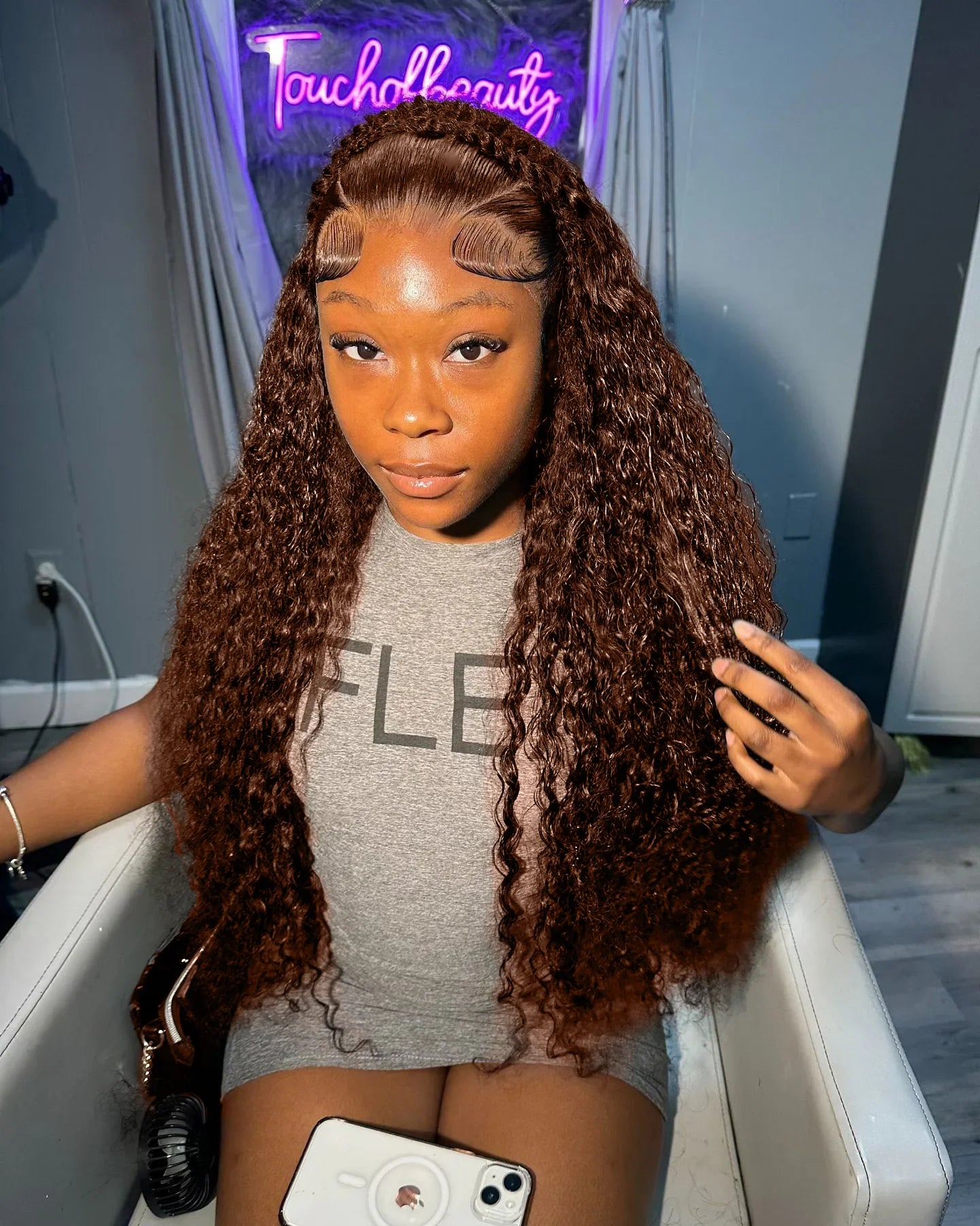 Deep Curly Chocolate Brown HD Lace Frontal Wig – 13x4 / 13x6 Virgin Brazilian Human Hair (30–36 Inch)