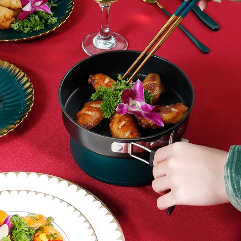 Folding Electric Hot Pot Cooker – Compact & Portable for Travel & Dorm Use